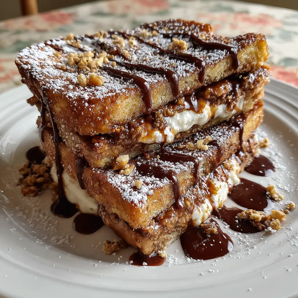 Chocolate Hazelnut Stuffed French Toast