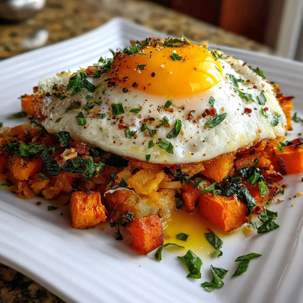 Sweet Potato Hash with Eggs
