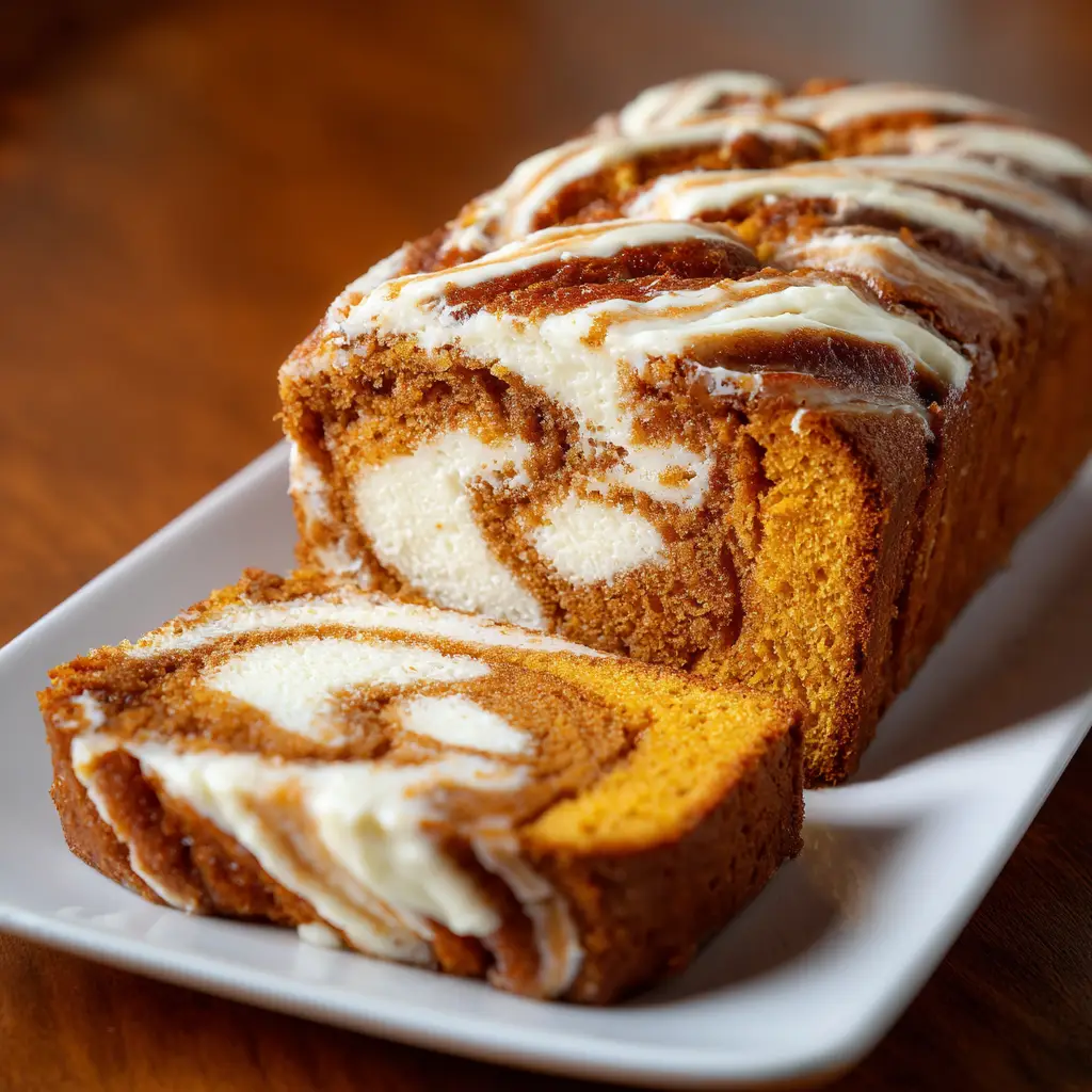 Pumpkin Cream Cheese Swirl Loaf