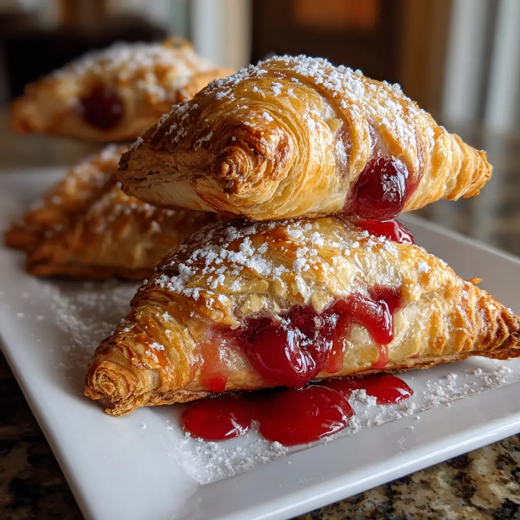 Homemade Cherry Puff Turnovers