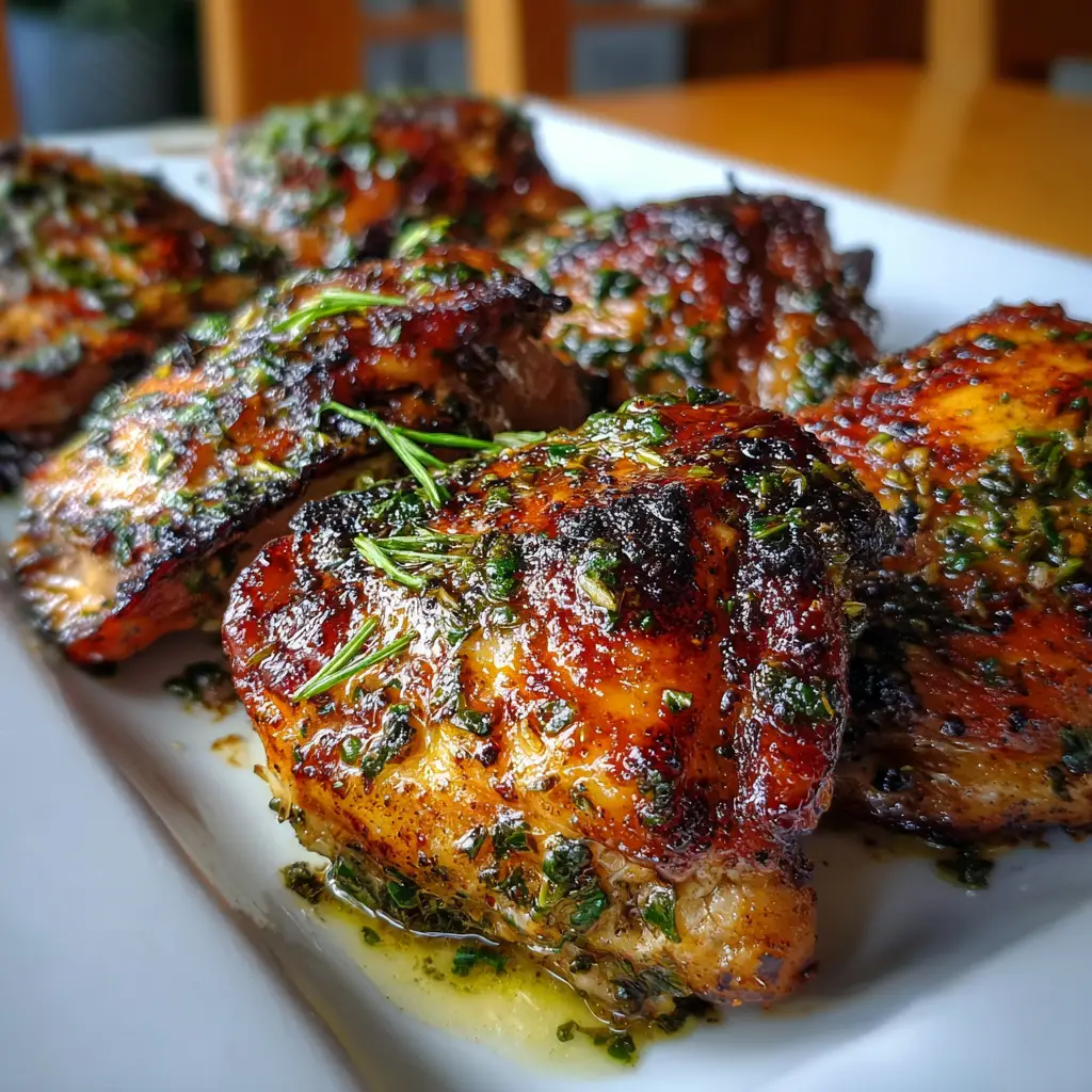 Garlic Herb Honey-Lemon Grilled Chicken Thighs