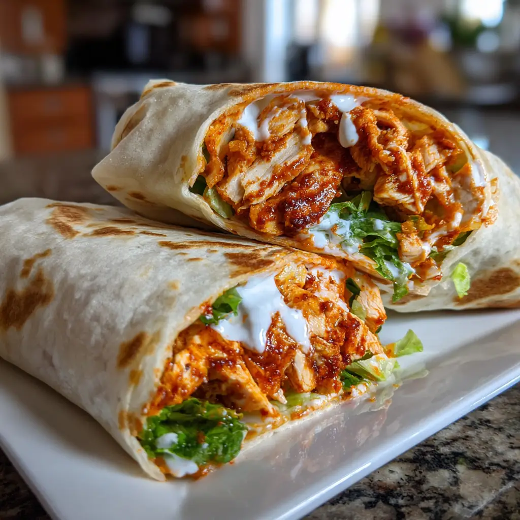 BBQ Ranch Chicken Wraps