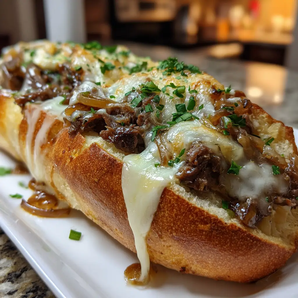 Cheesesteak-Stuffed Garlic Loaf