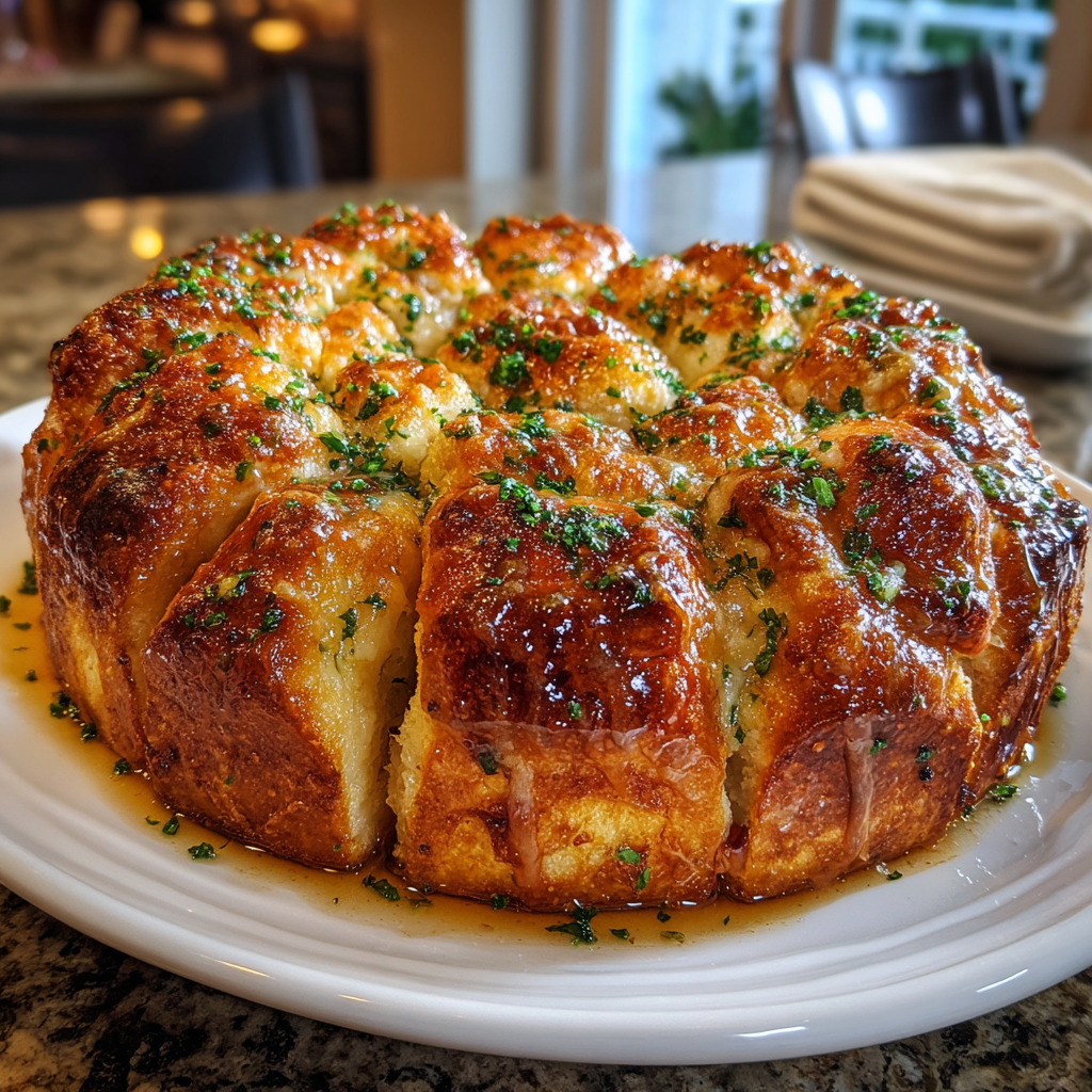 Cheesy Garlic Butter Pull-Apart Rolls