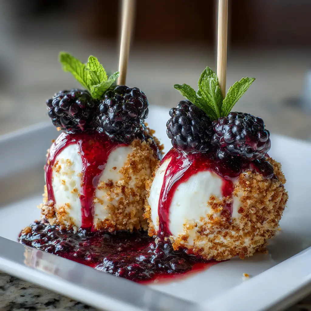 “Forbidden Forest Blackberry Cheesecake Pops