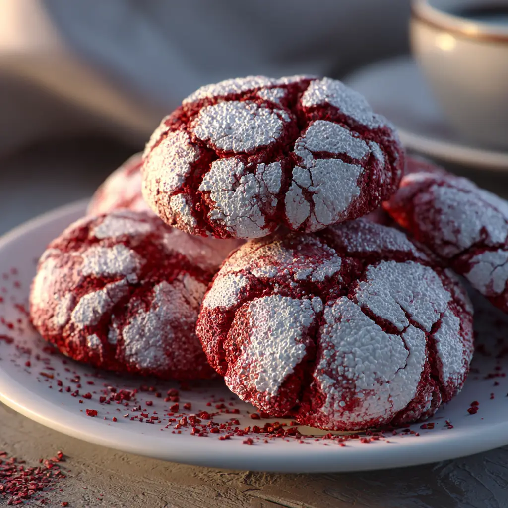 Red Velvet Crinkle Cookie