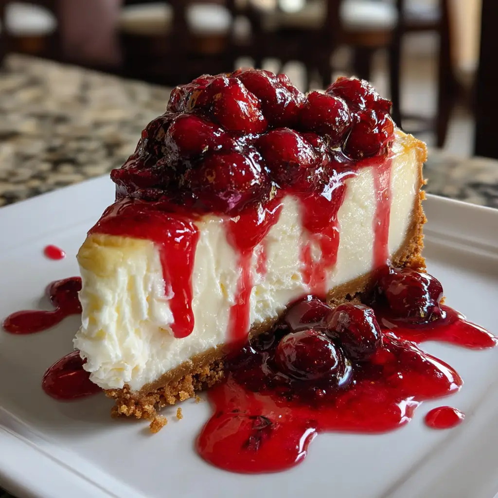 Cranberry White Chocolate Cheesecake