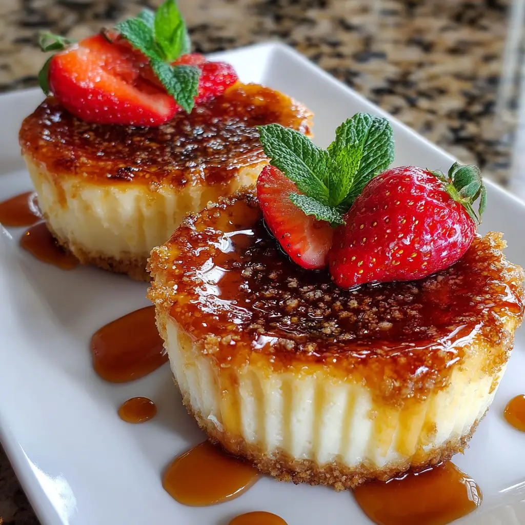 Creme Brulee Cheesecake Cupcakes