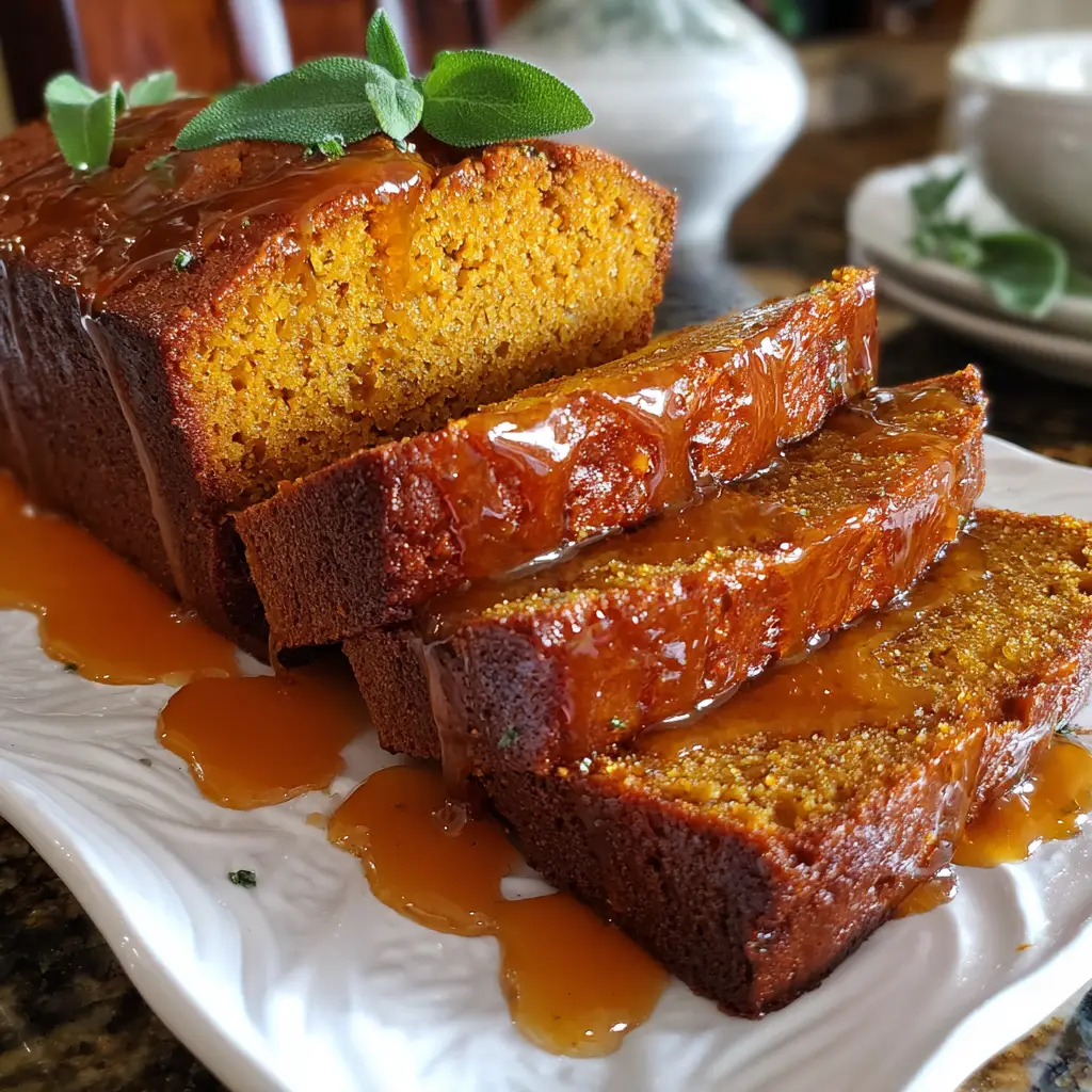 Spiced Maple Glazed Pumpkin Bread