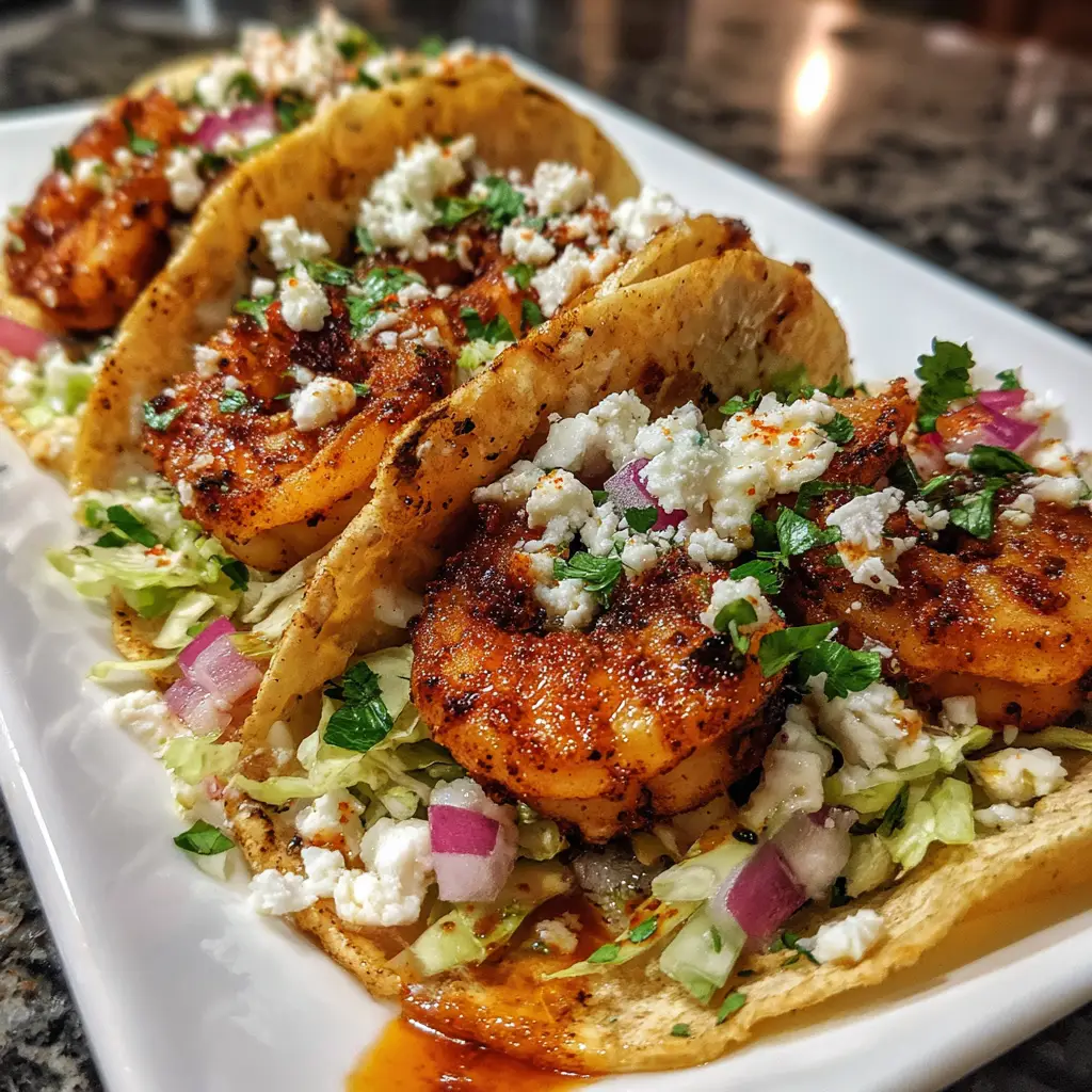 Loaded Cajun Shrimp Tacos