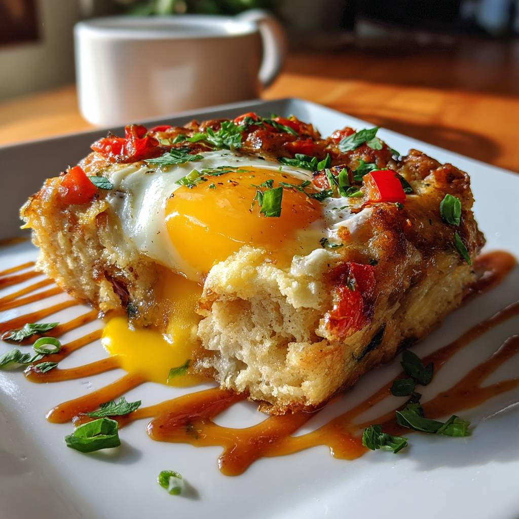 Cheesy Breakfast Biscuit Frittata