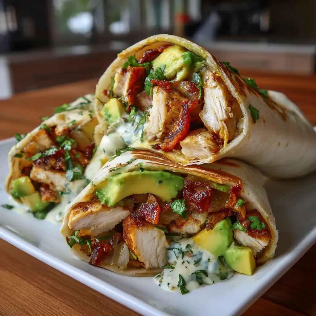 Chipotle Chicken Avocado Wraps