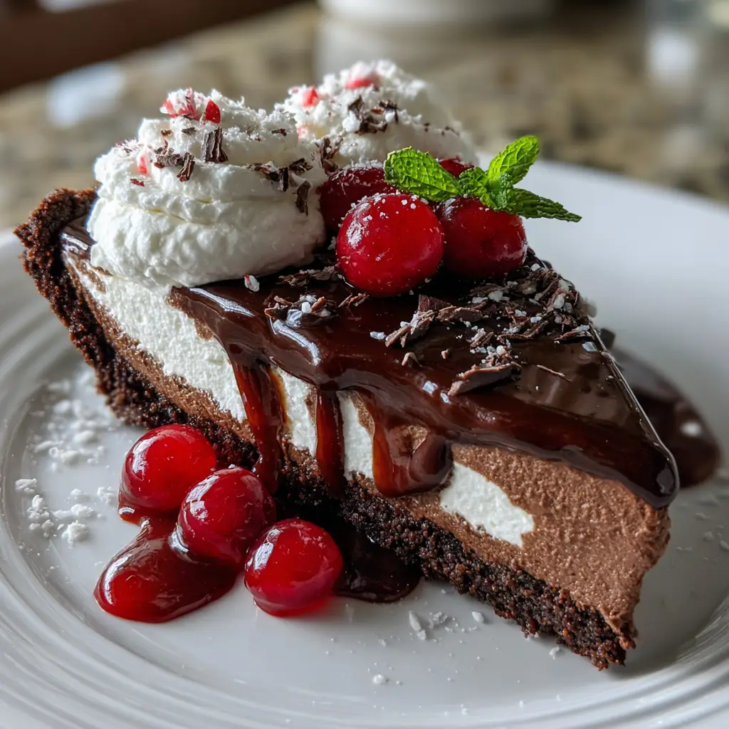 Dark Chocolate Peppermint Mousse Tart