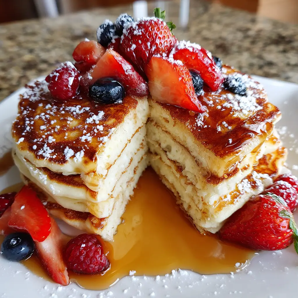 Fluffy Maple Cinnamon Pancakes