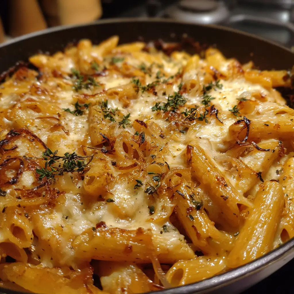 One-Pot French Onion Pasta Bake