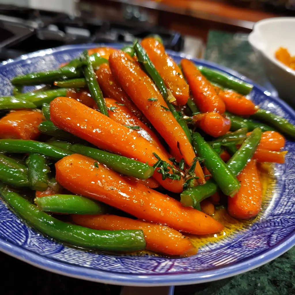 Honey Glazed Carrots and Green Beans