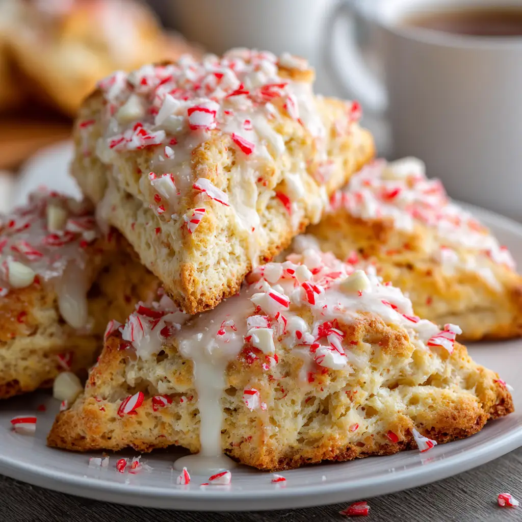 Peppermint White Chocolate Scones