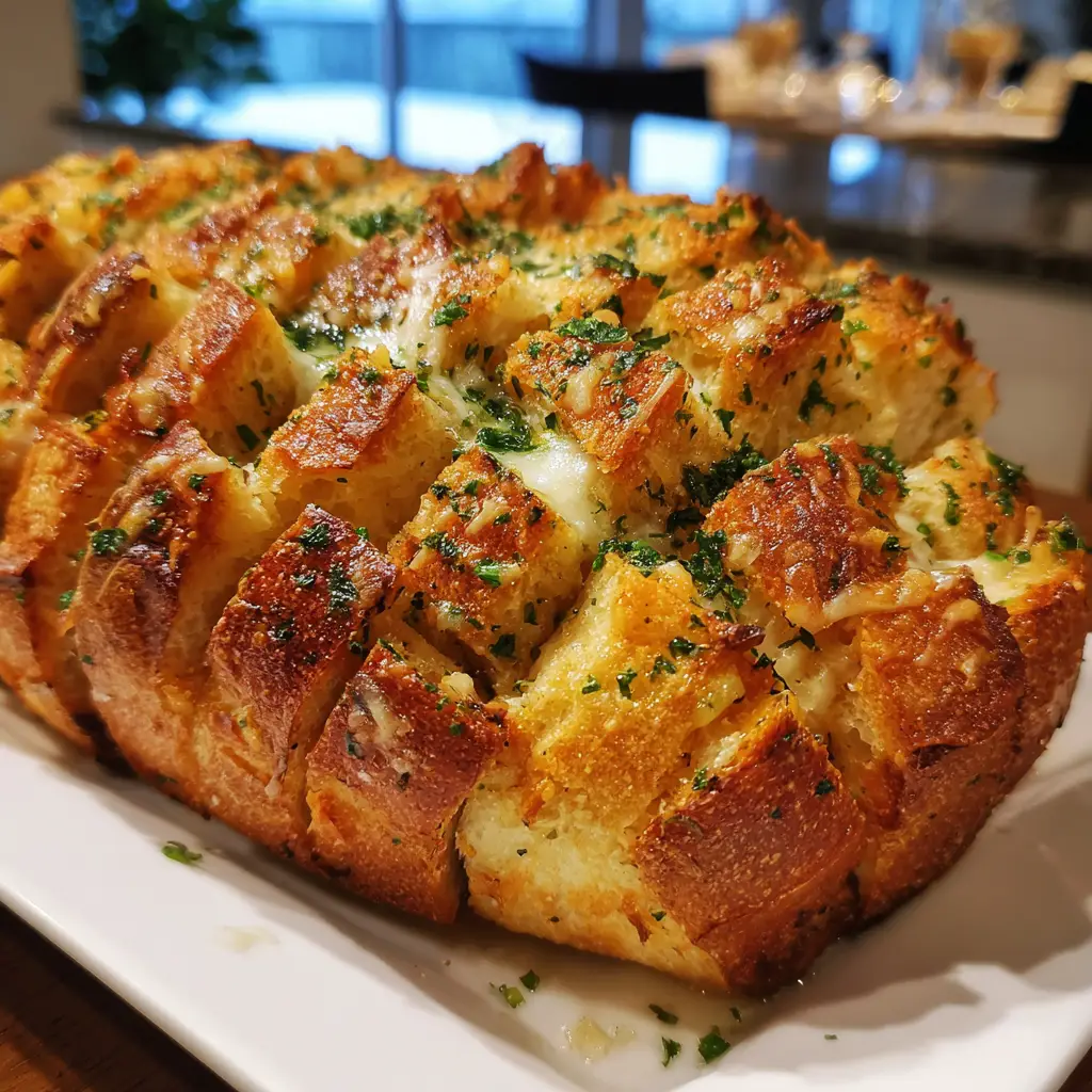 Pull-Apart Christmas Tree Garlic Bread