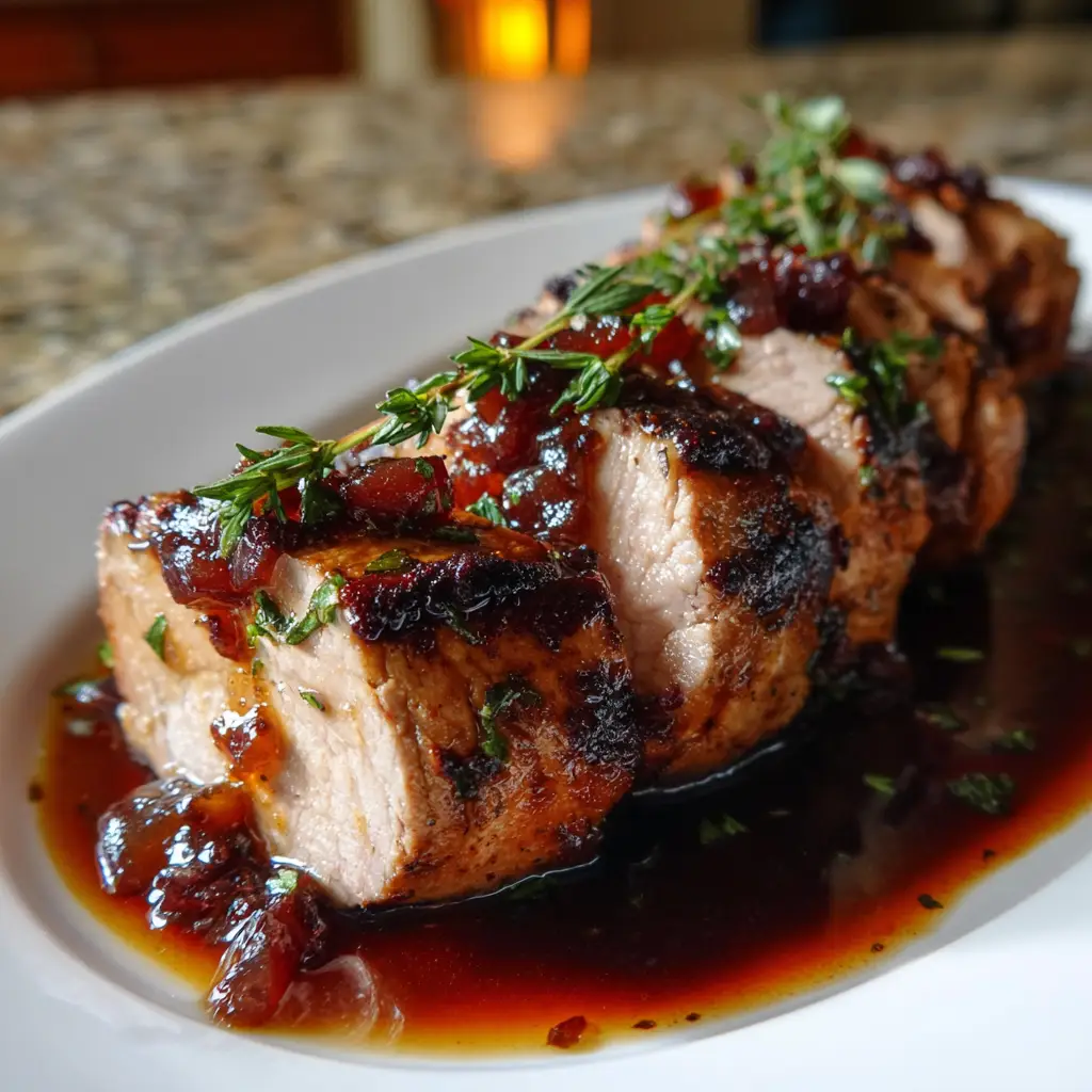 Pork Tenderloin with Apple Chutney