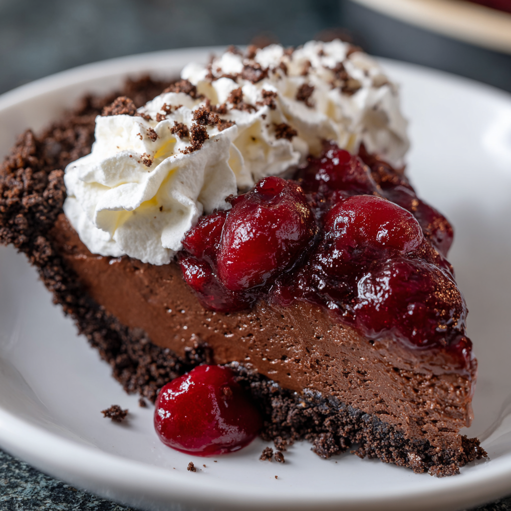 Irresistible No-Bake Chocolate Cherry Pie Recipe