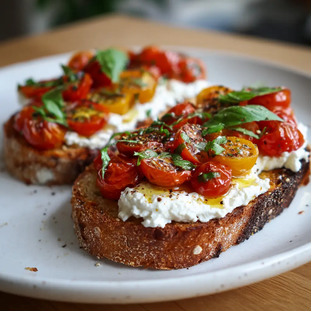 Ricotta and Tomato Sourdough Toast