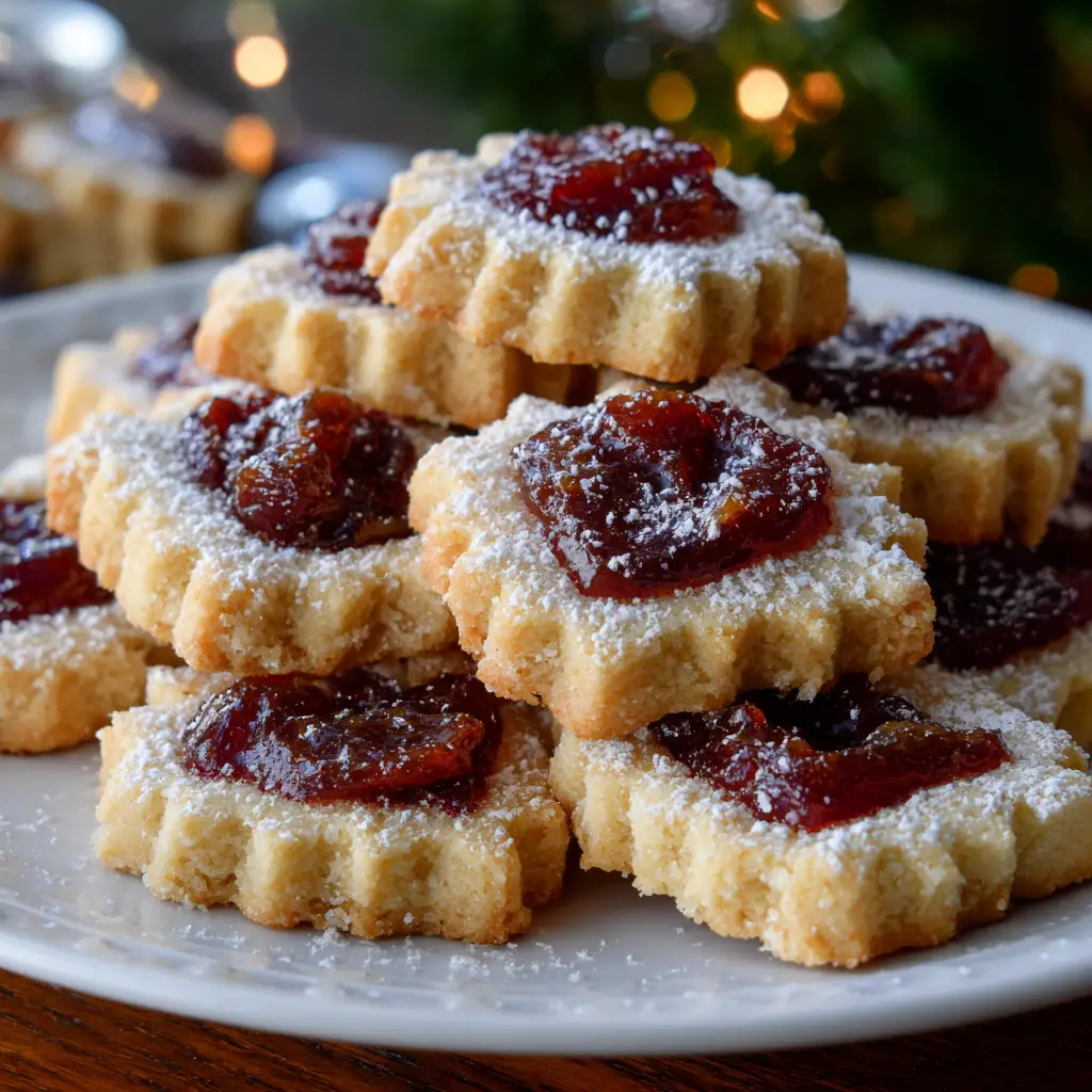 Sugar Plum Shortbread Cookies