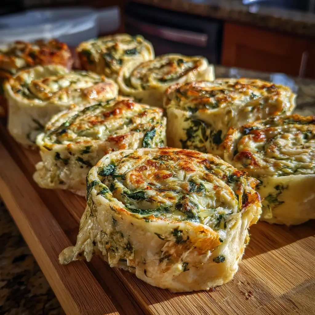 Spinach Artichoke Dip Pinwheels
