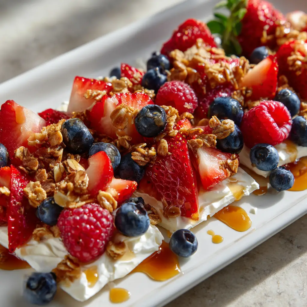 Frozen Yogurt Bark with Berries