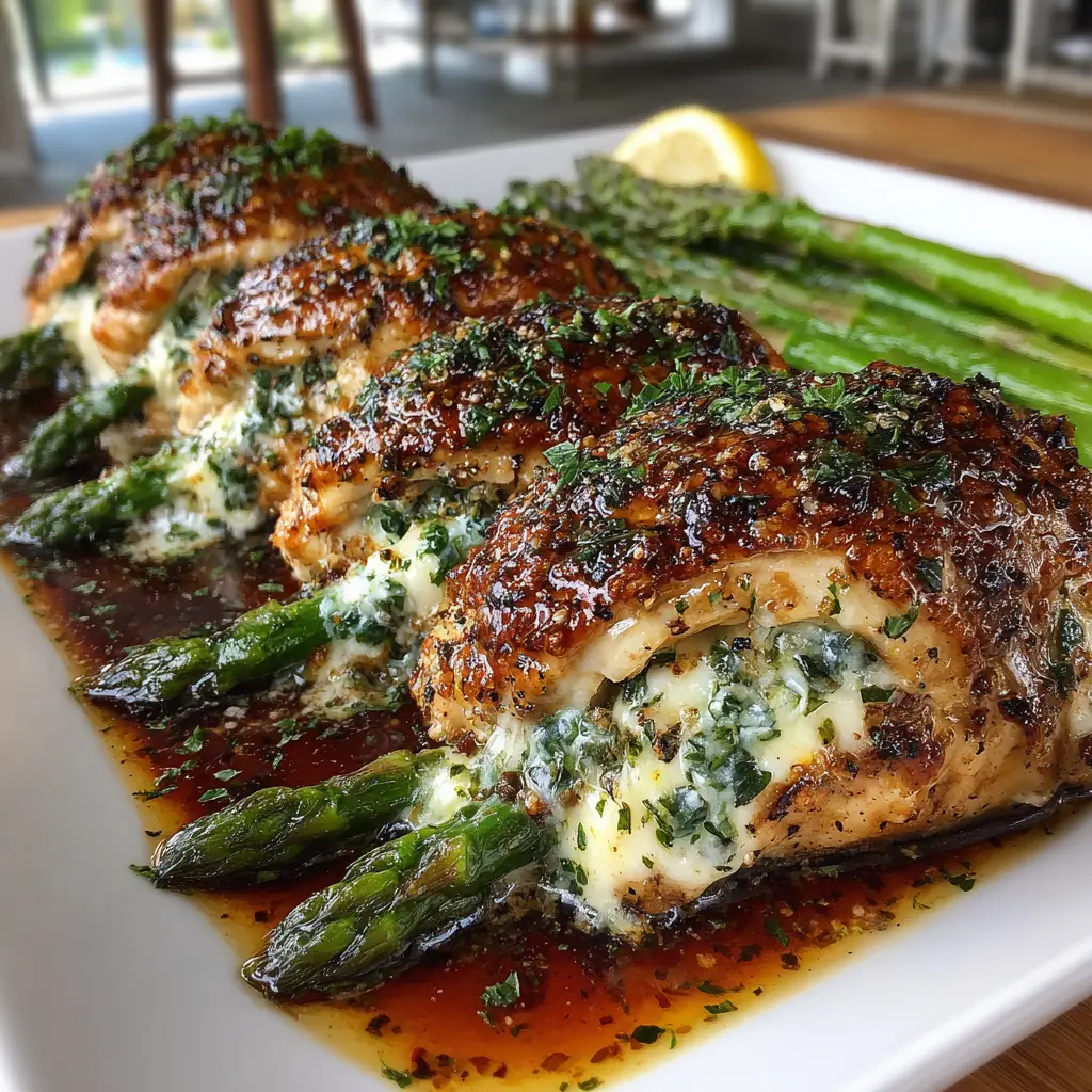 Asparagus & Mozzarella Stuffed Chicken