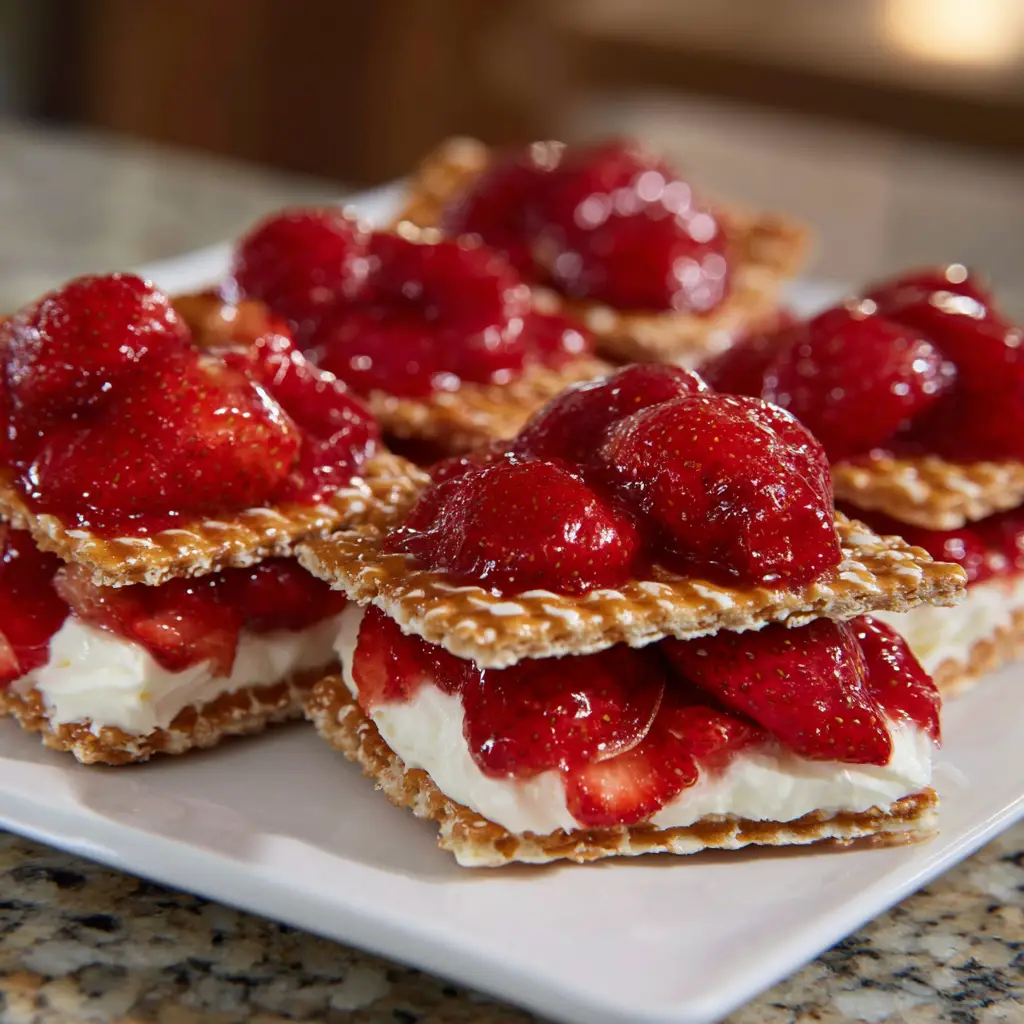No-Bake Strawberry Lotus Dessert