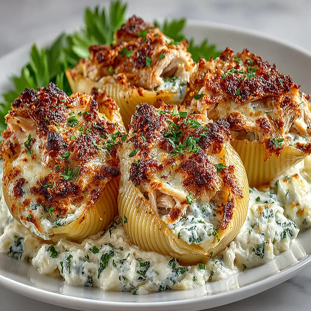 Creamy Chicken Stuffed Shells