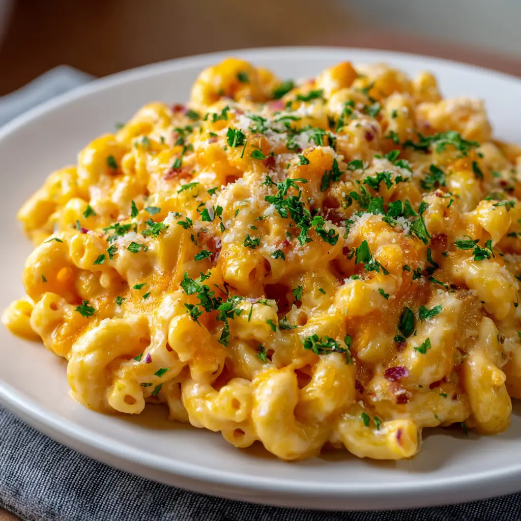 Juicy Pink Mac and Cheese