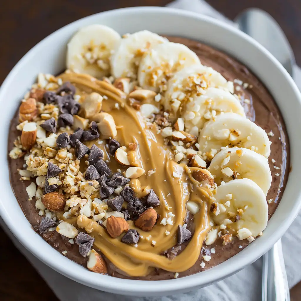 Chocolate Peanut Butter Banana Bowl