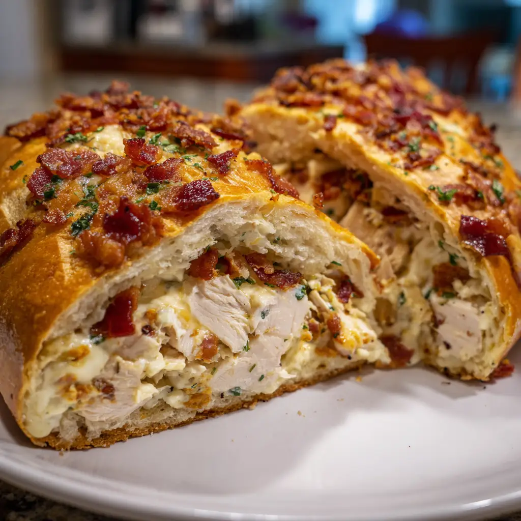 Chicken Bacon Ranch Stromboli