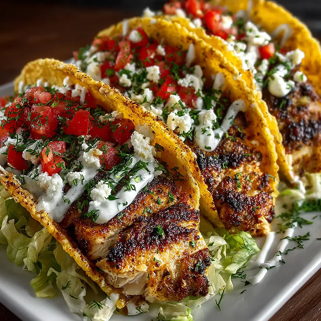 Dill Pickle Ranch Smash Chicken Tacos Recipe