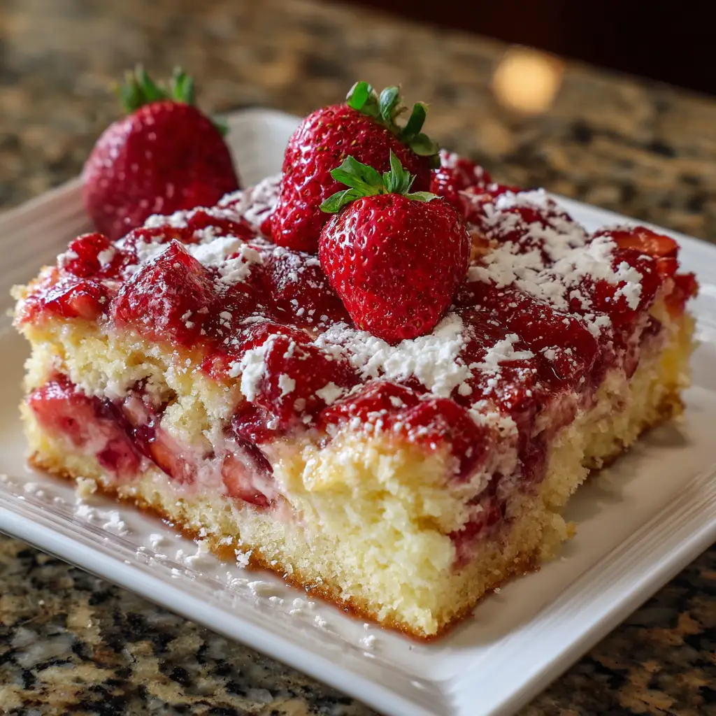 Donna Wood Strawberry Cheesecake Dump Cake