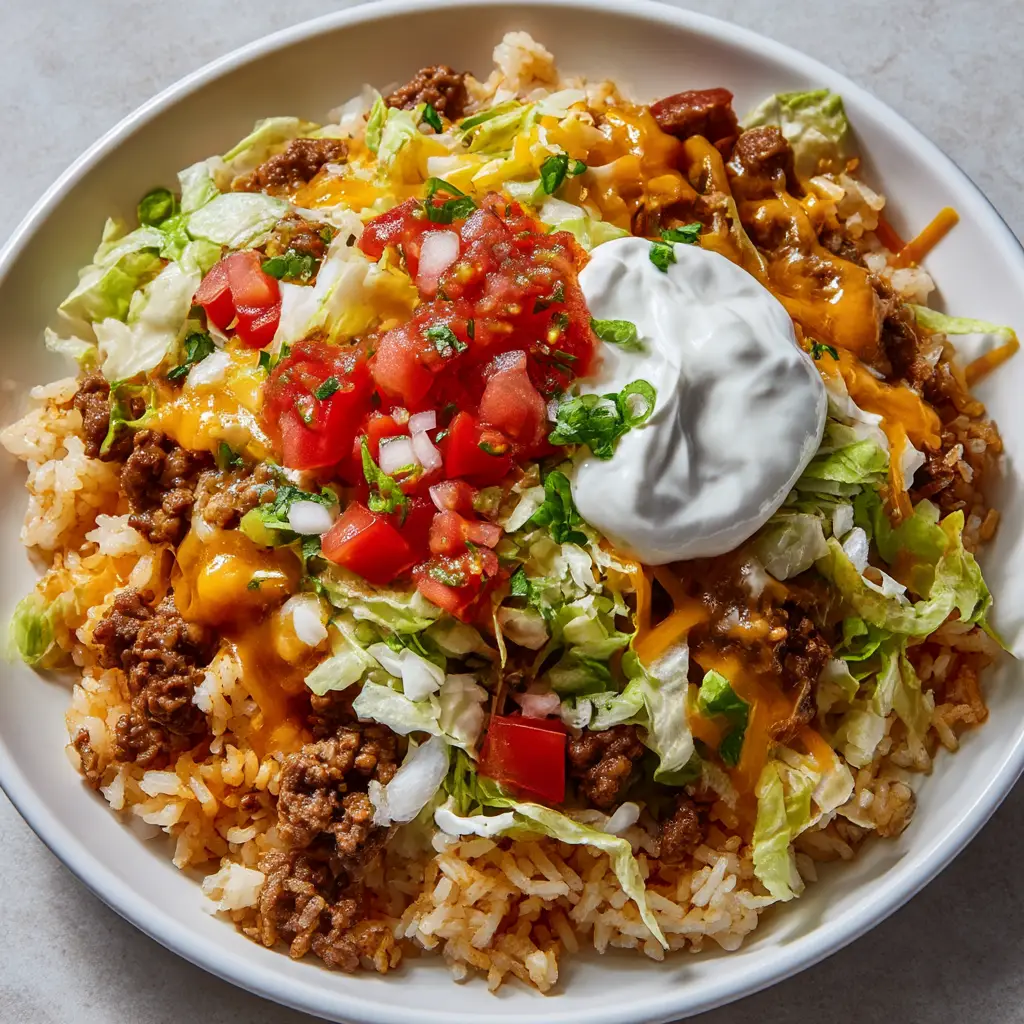 Taco rice bowl