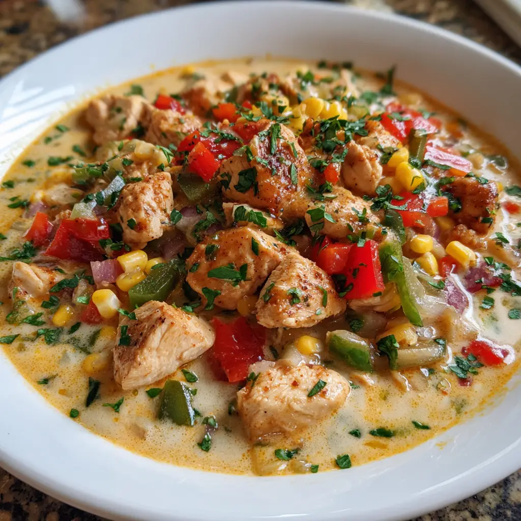 Creamy Chicken Fajita Soup