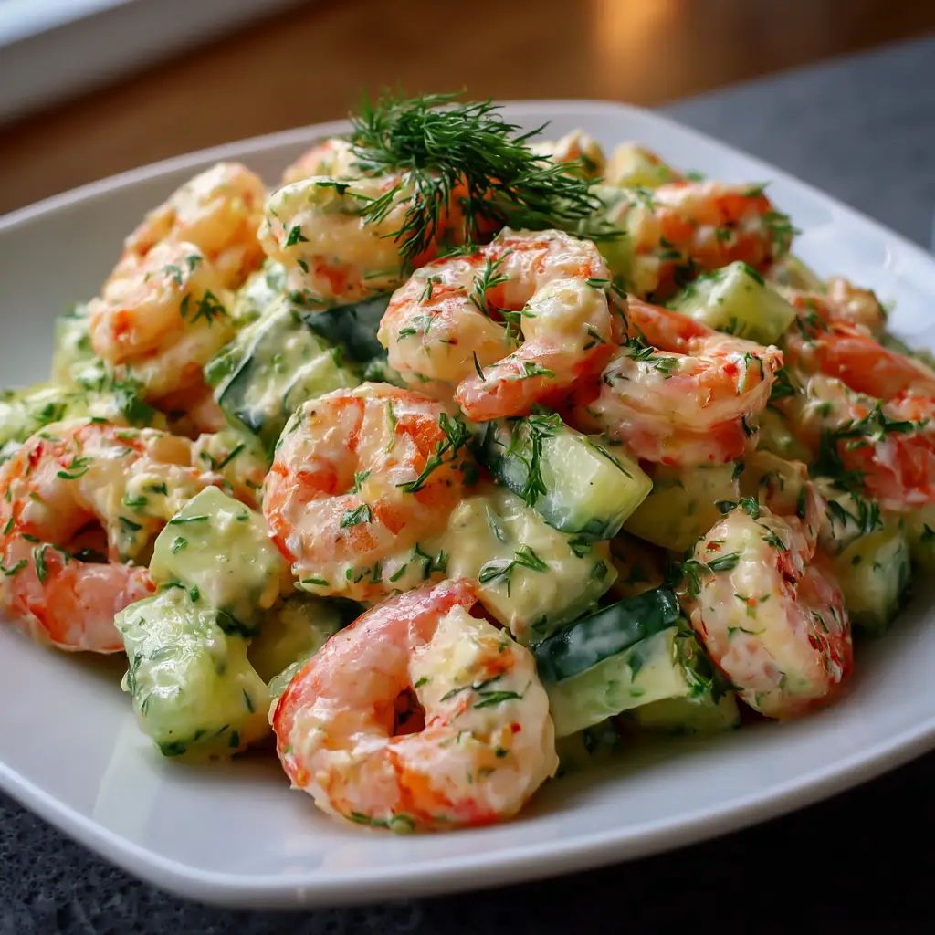 Creamy Cucumber Shrimp Salad