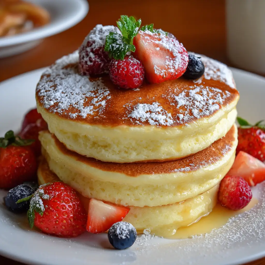Fluffy Japanese Soufflé Pancakes