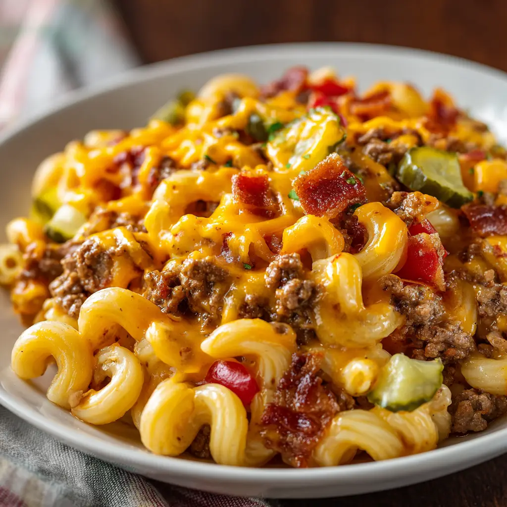 Loaded Bacon Cheeseburger Pasta