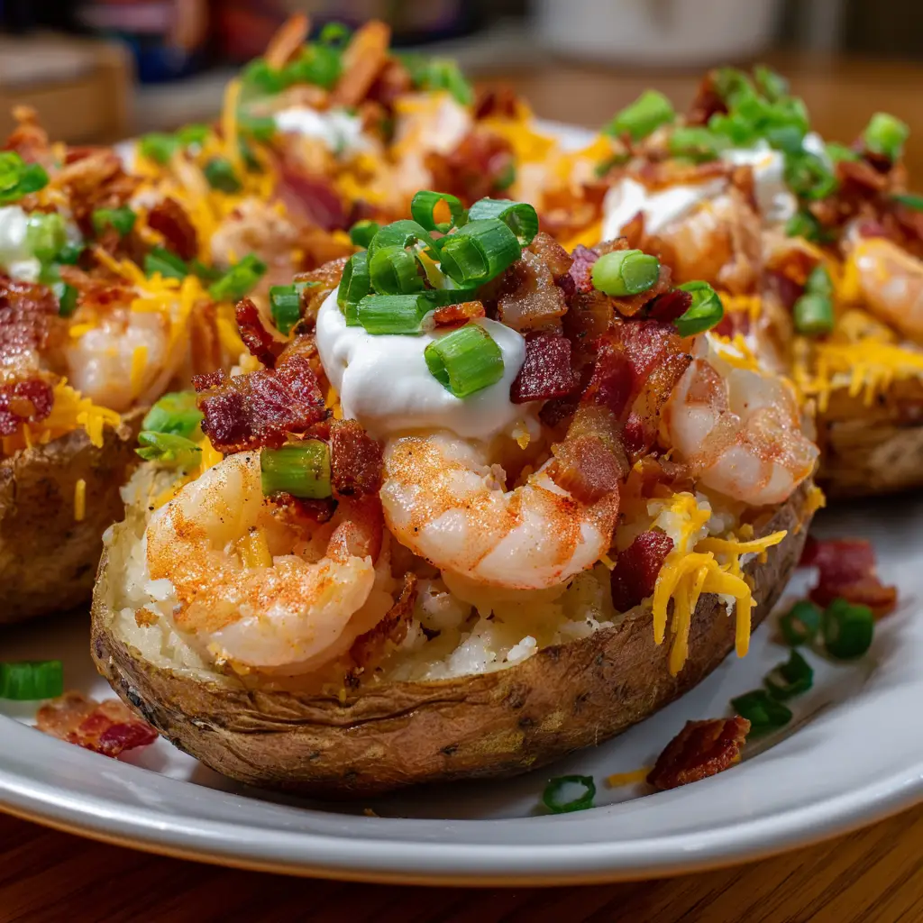 Loaded Shrimp &amp; Bacon Baked Potato Recipe