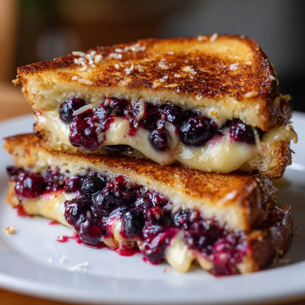 Crispy Blueberry Grilled Cheese
