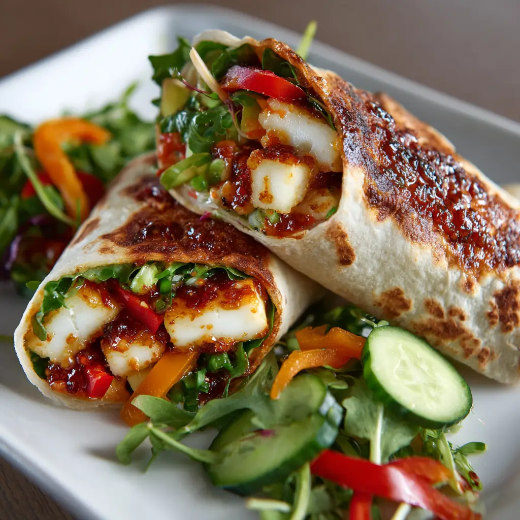 Sweet Chili Halloumi Wraps