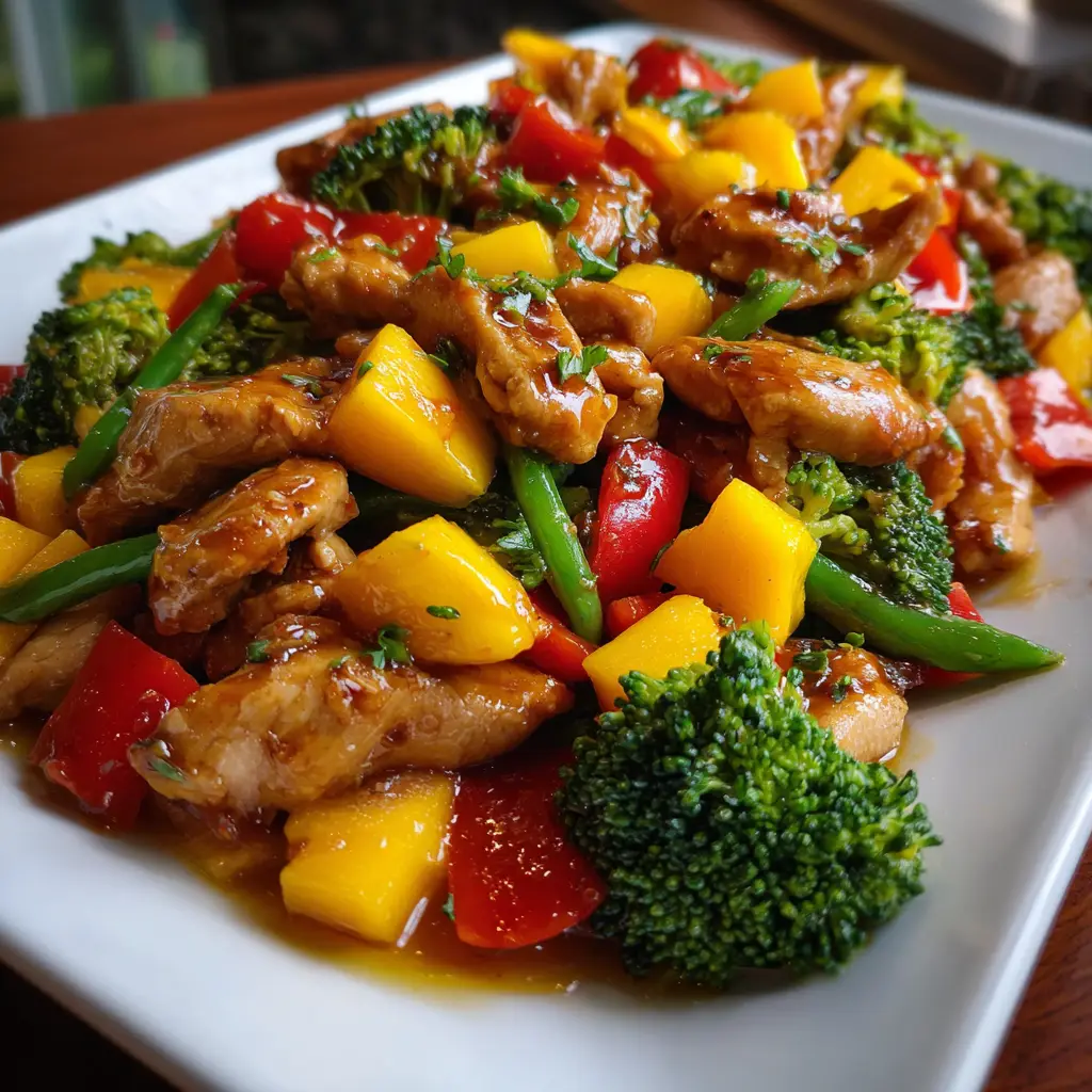Chinese Style Mango Chicken Stir Fry
