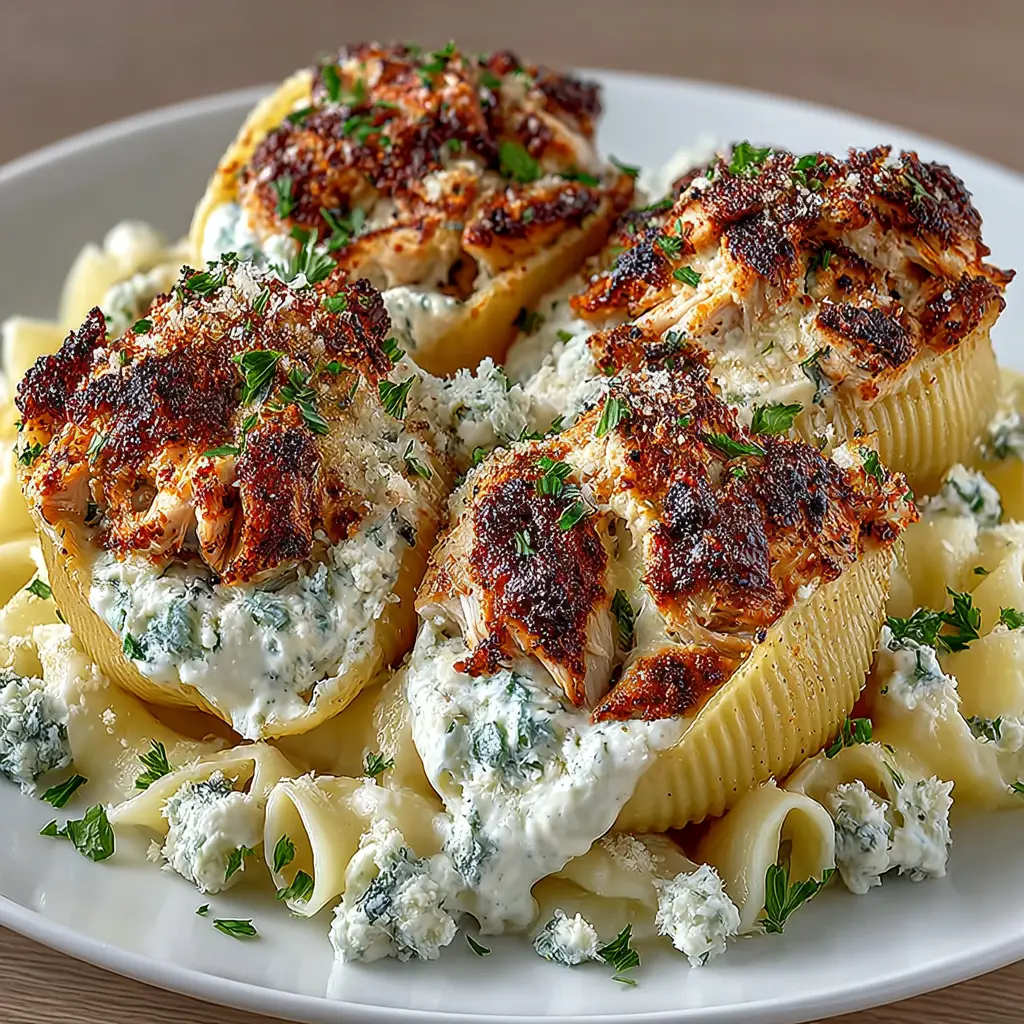Alfredo Chicken Stuffed Shells