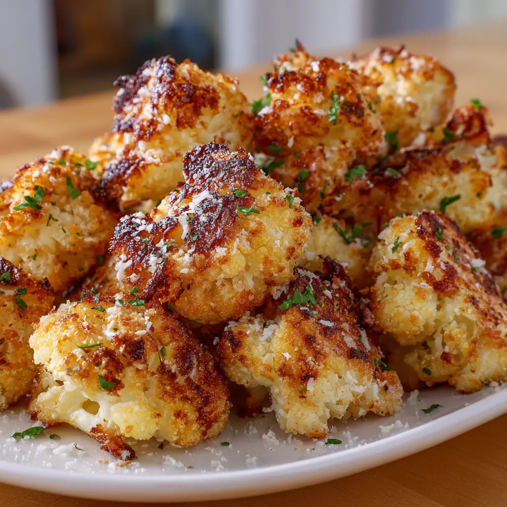 Crispy Parmesan Cauliflower Bites