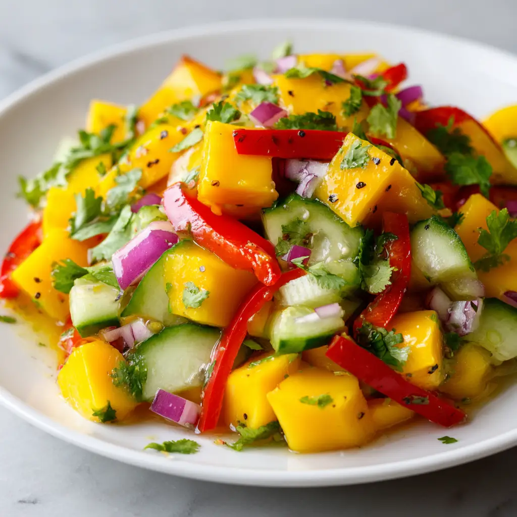 Refreshing Mango Salad Recipe with Lime Dressing