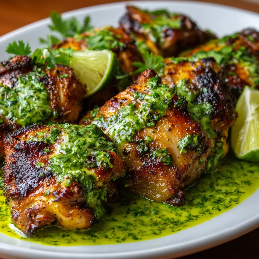 Peruvian Chicken with Green Sauce