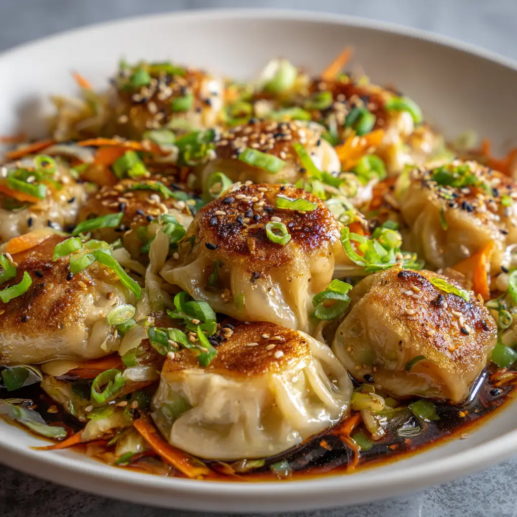 One Pan Dumpling Dinner